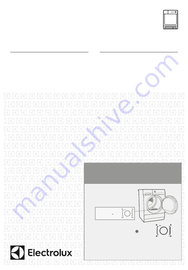 Electrolux EDV605H3WB User Manual Download Page 1