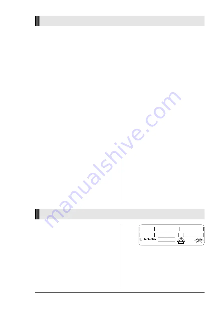 Electrolux EHC 600 Operating And Assembly Instruction Manual Download Page 9