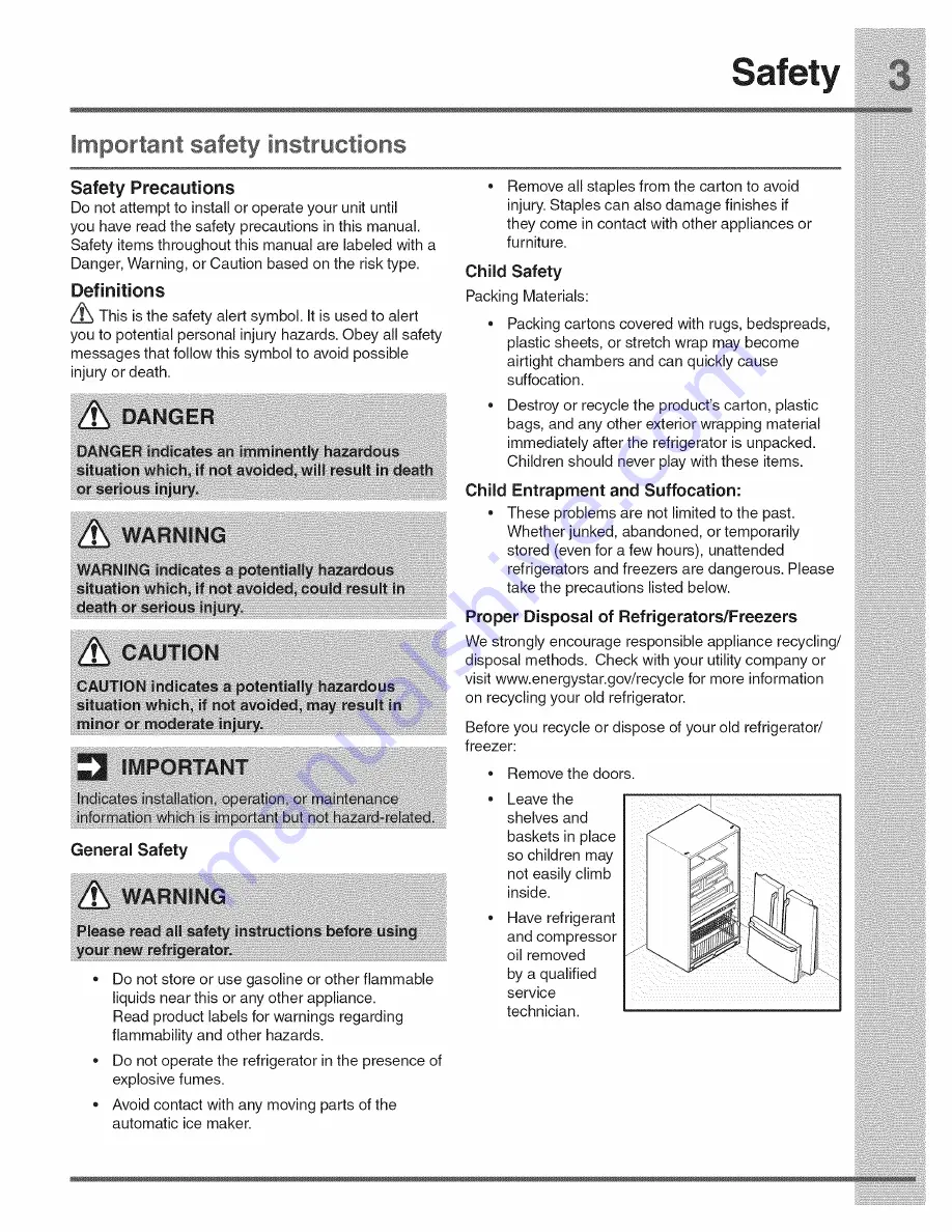 Electrolux EI23BC36IB6 Use & Care Manual Download Page 3