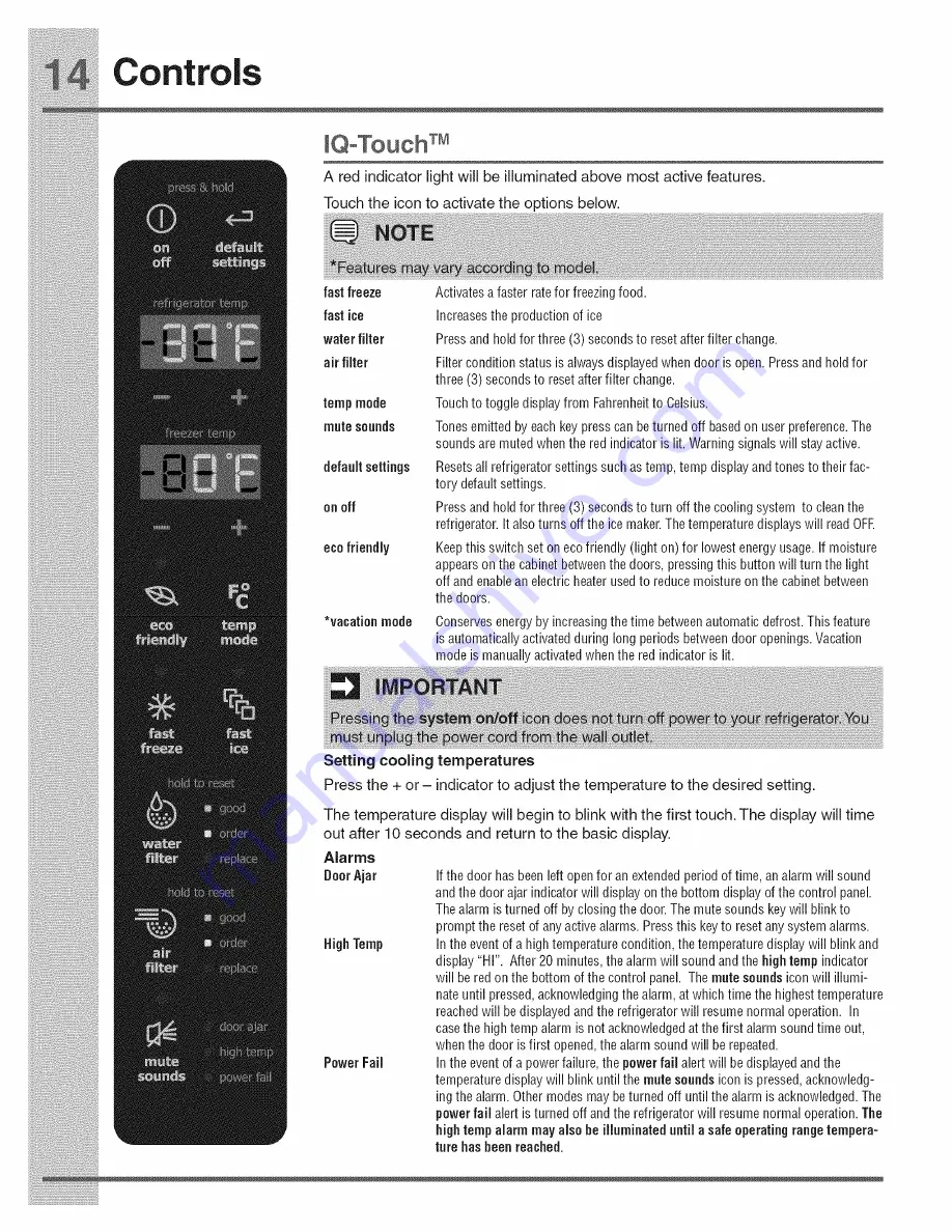 Electrolux EI23BC36IB6 Use & Care Manual Download Page 46