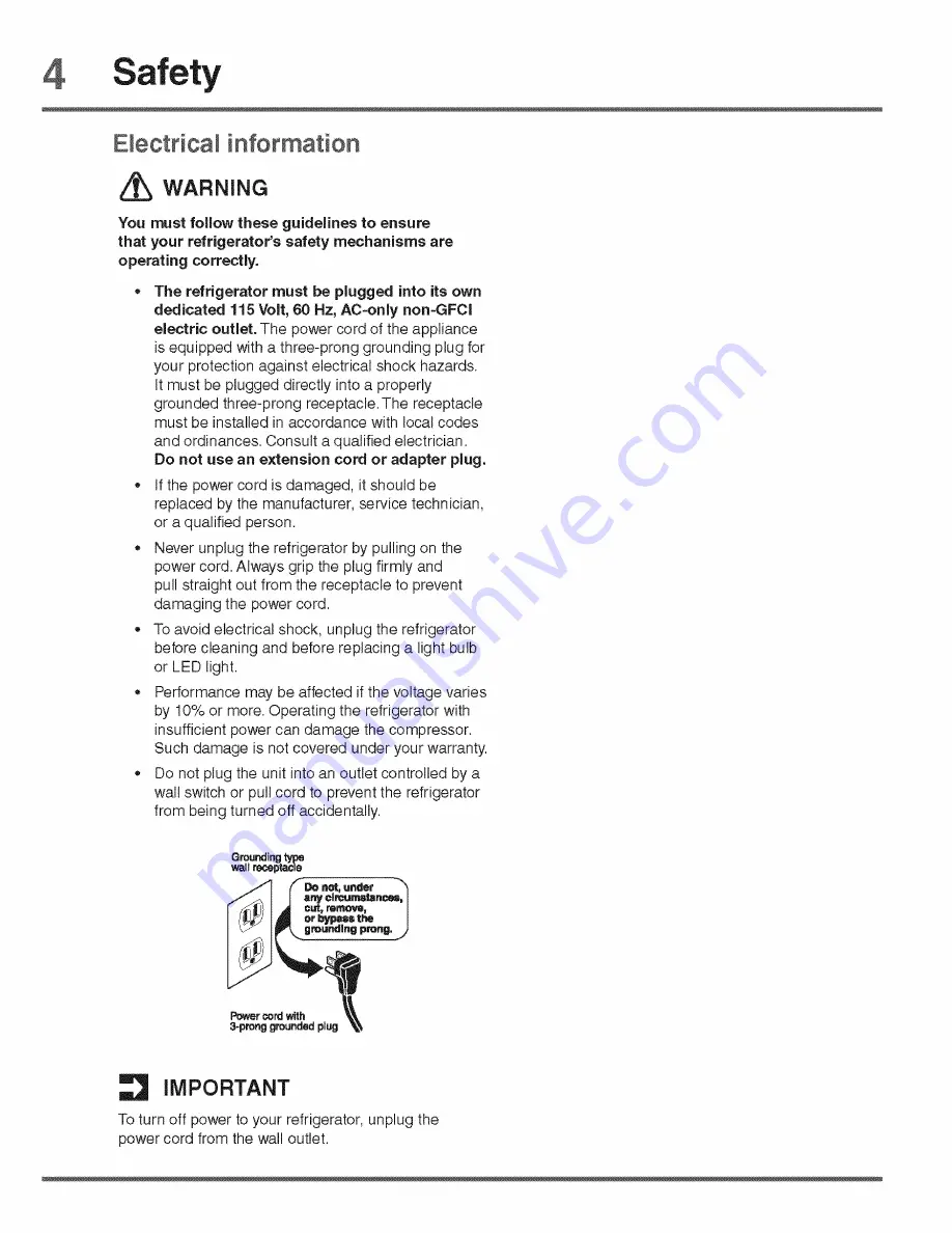 Electrolux EI23BC65KS3 Use And Care Manual Download Page 4