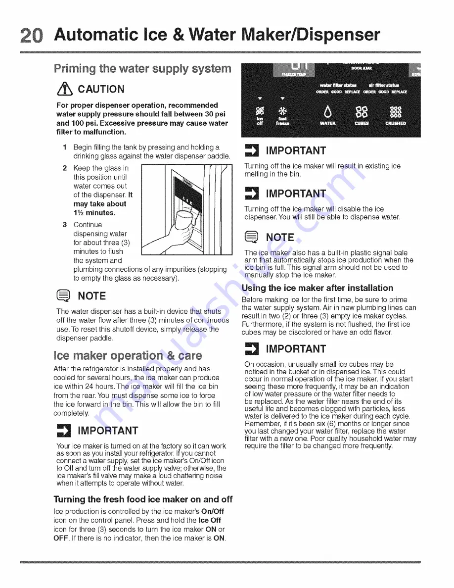 Electrolux EI23BC65KS3 Use And Care Manual Download Page 20