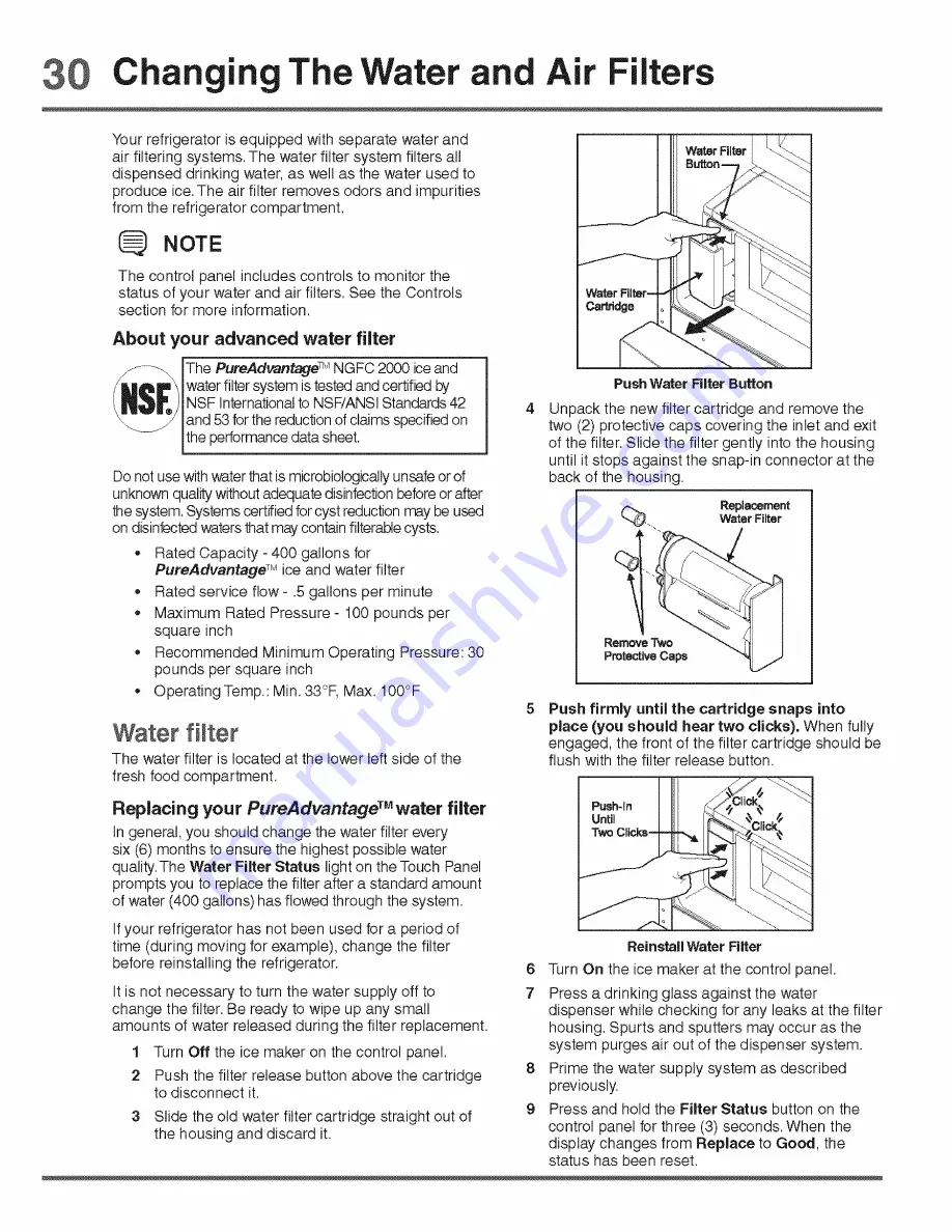 Electrolux EI23BC65KS3 Use And Care Manual Download Page 30