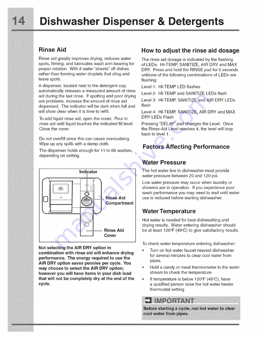 Electrolux EI24ID30QB0A Use & Care Manual Download Page 14