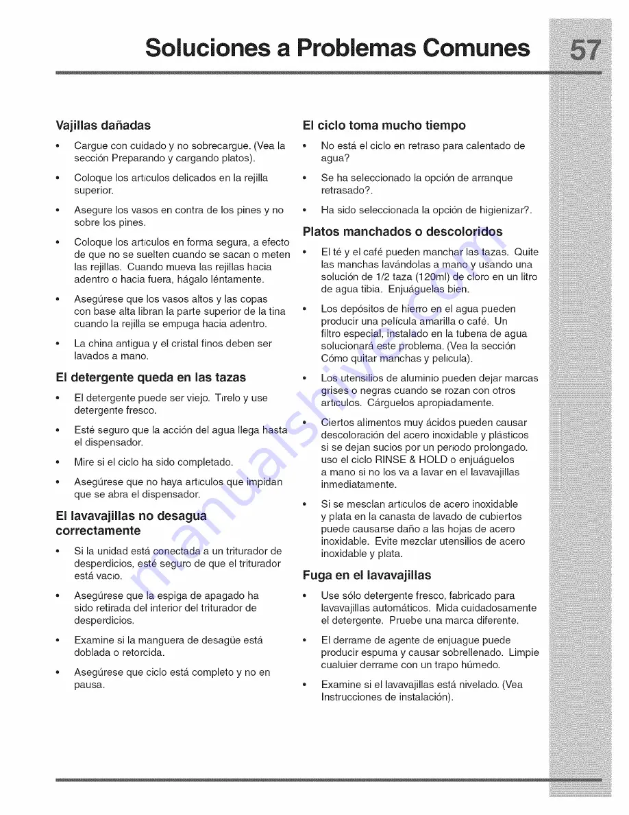 Electrolux EI24ID30QB0A Use & Care Manual Download Page 57