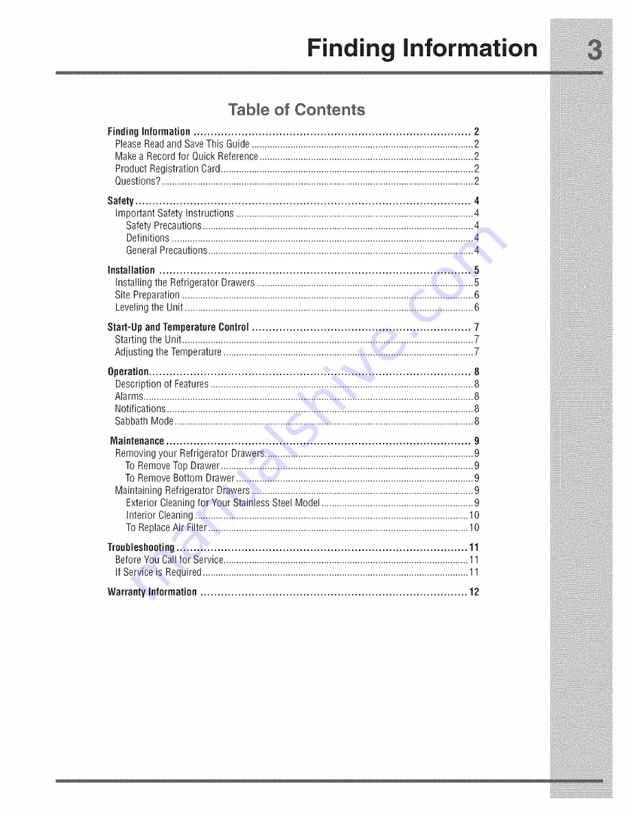 Electrolux EI24RD65HS1 Use & Care Manual Download Page 3