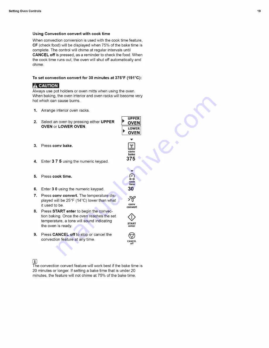 Electrolux EI27EW35PSB Use And Care Manual Download Page 19