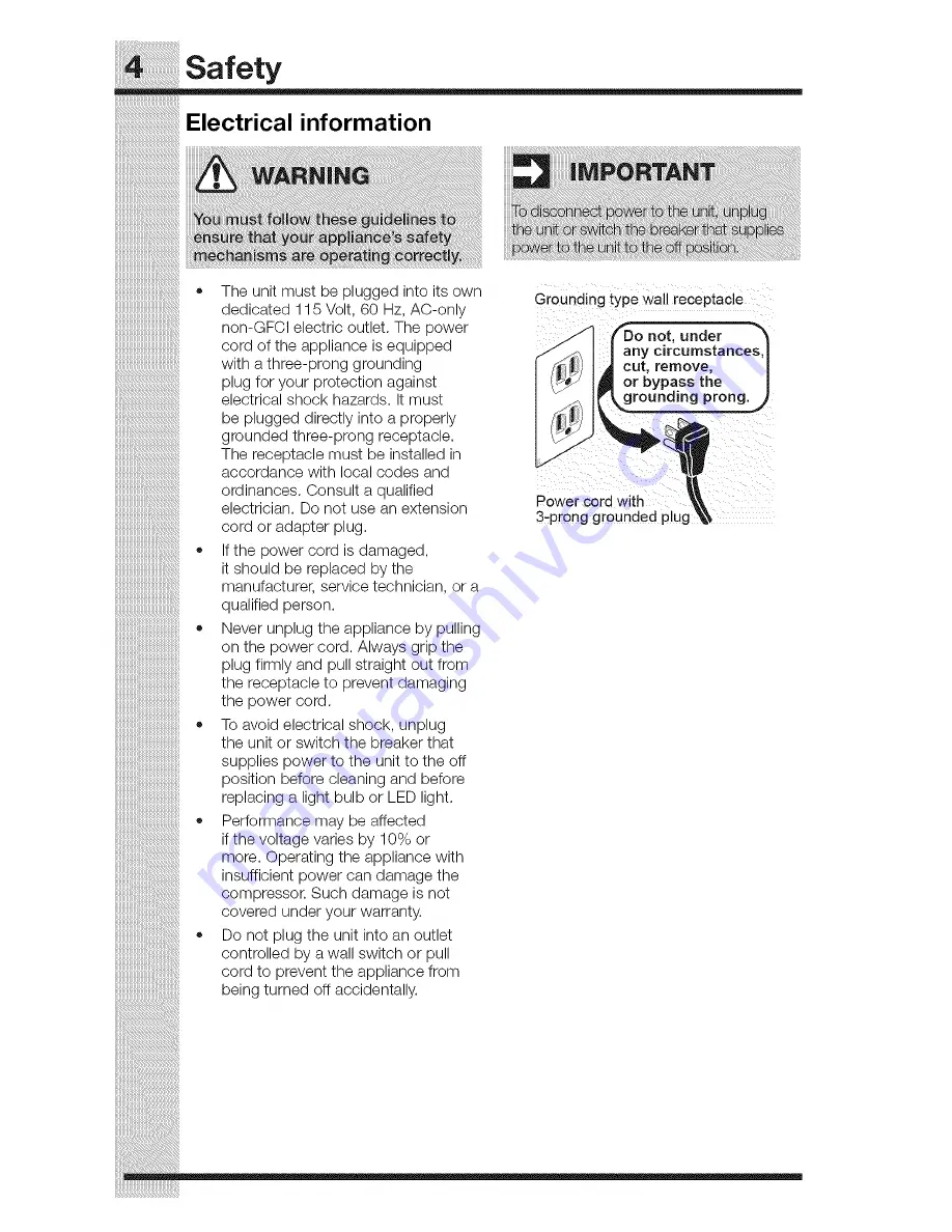 Electrolux EI32AR80QSA Use & Care Manual Download Page 4