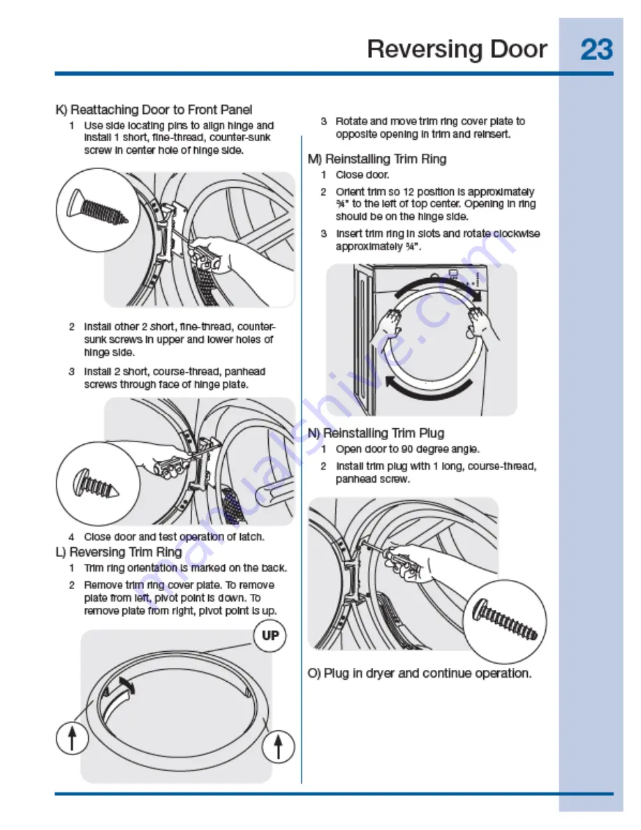 Electrolux EIED55H IW Installation Instructions Manual Download Page 23