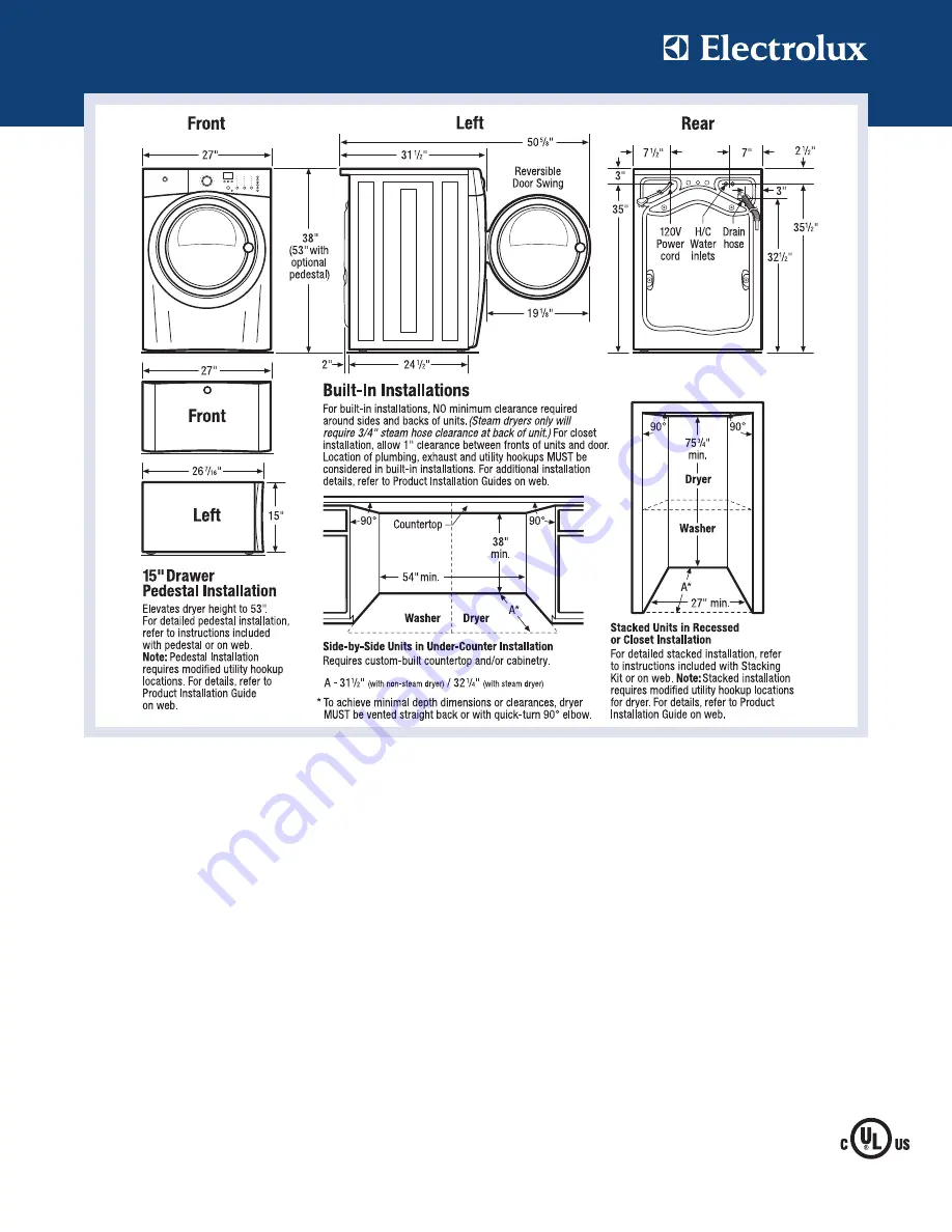 Electrolux EIFLW55HIW - 27