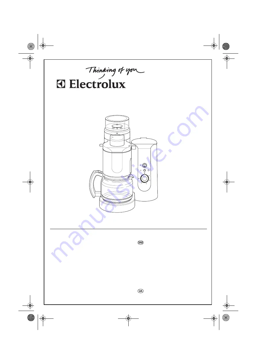 Electrolux EKAM80 Скачать руководство пользователя страница 1