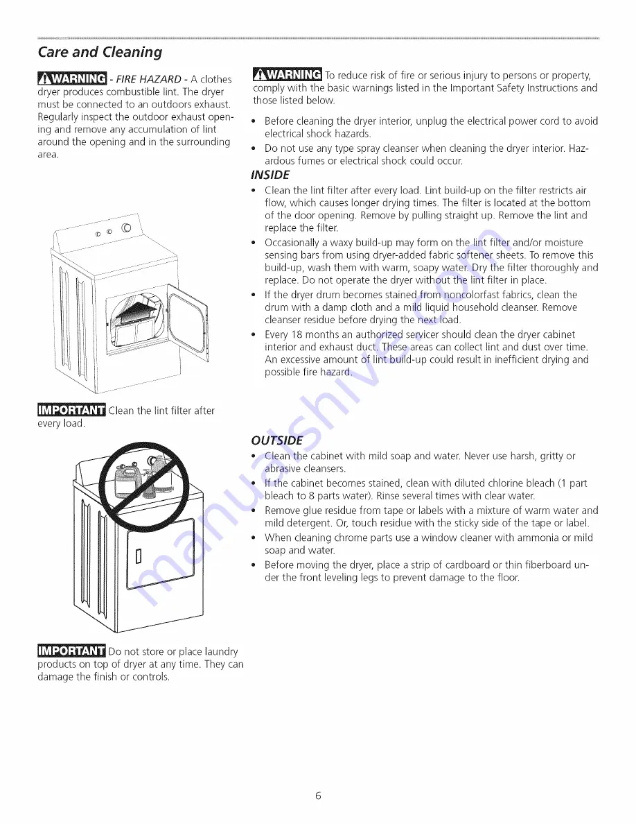 Electrolux EKDR14XAKW0 Owner'S Manual Download Page 6