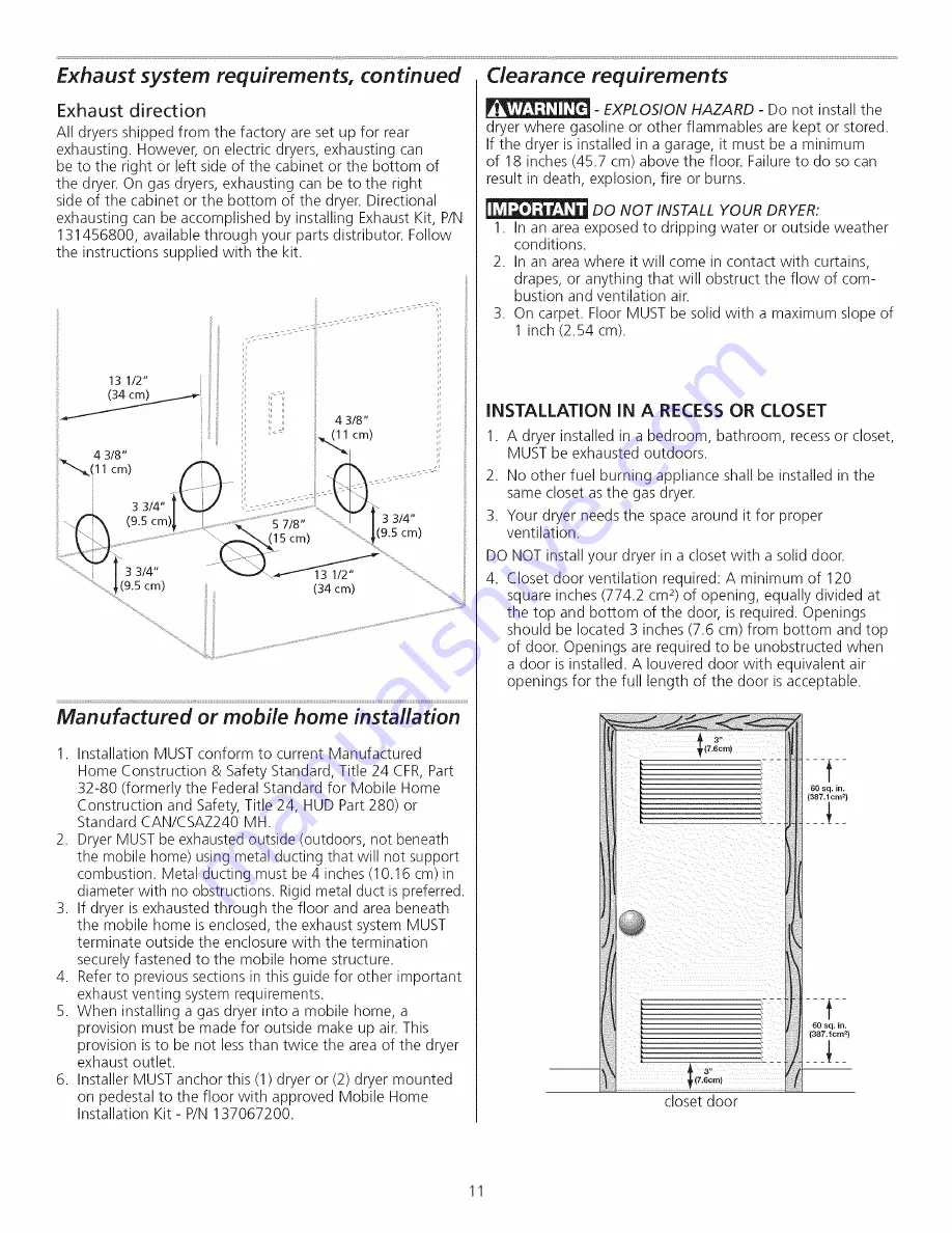 Electrolux EKDR14XAKW0 Owner'S Manual Download Page 11