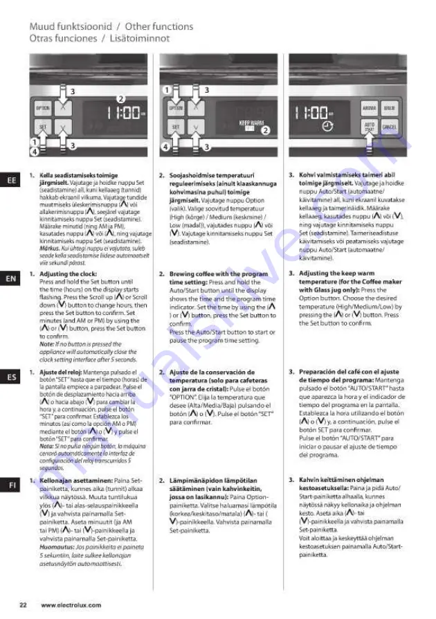 Electrolux EKF5 Series Instruction Book Download Page 22