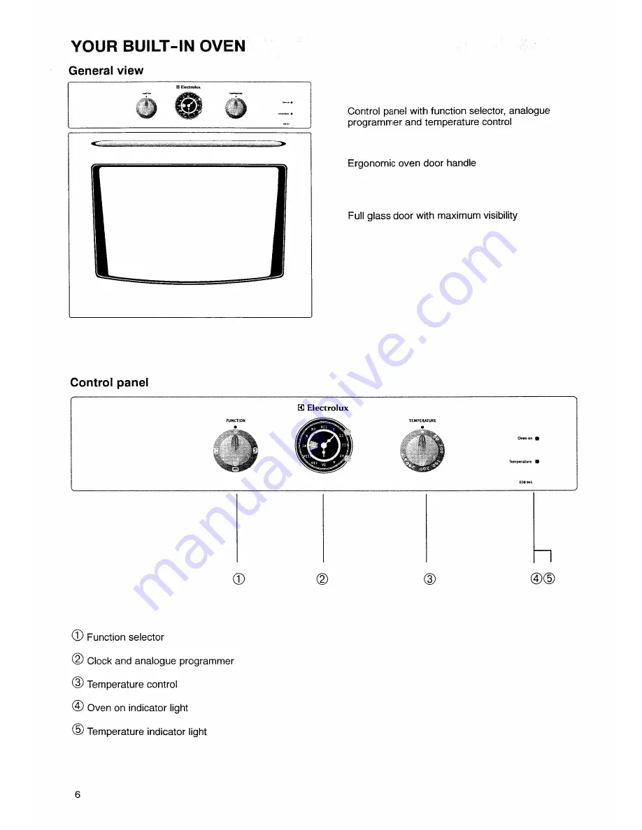 Electrolux EOB945 Operating And Installation Manual Download Page 5