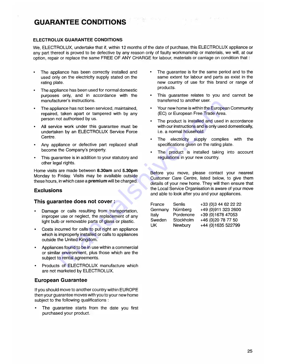 Electrolux EOB945 Operating And Installation Manual Download Page 24