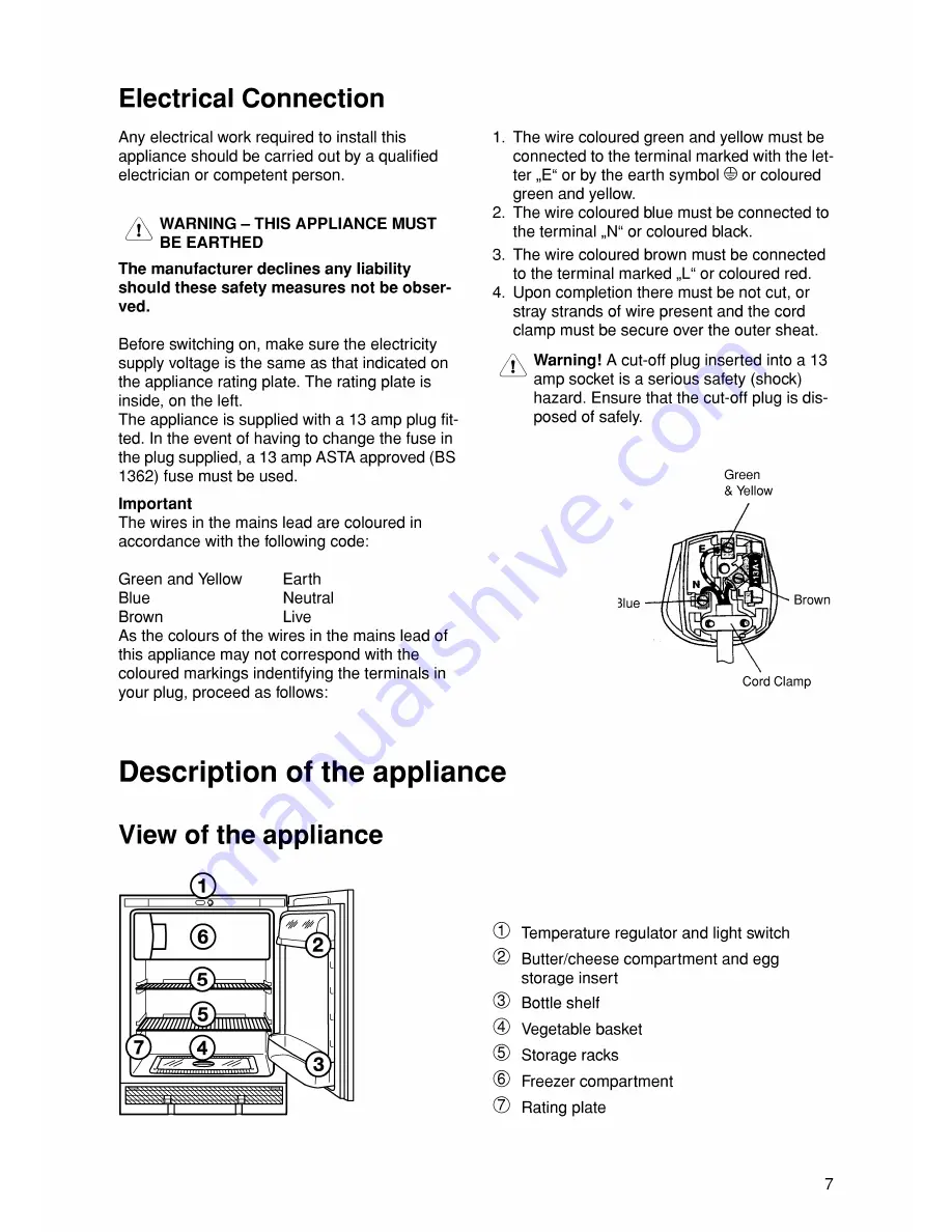 Electrolux ER 1380 U Operating Instructions Manual Download Page 7