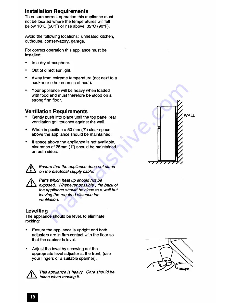 Electrolux ER 8146B Installation And Instruction Manual Download Page 18