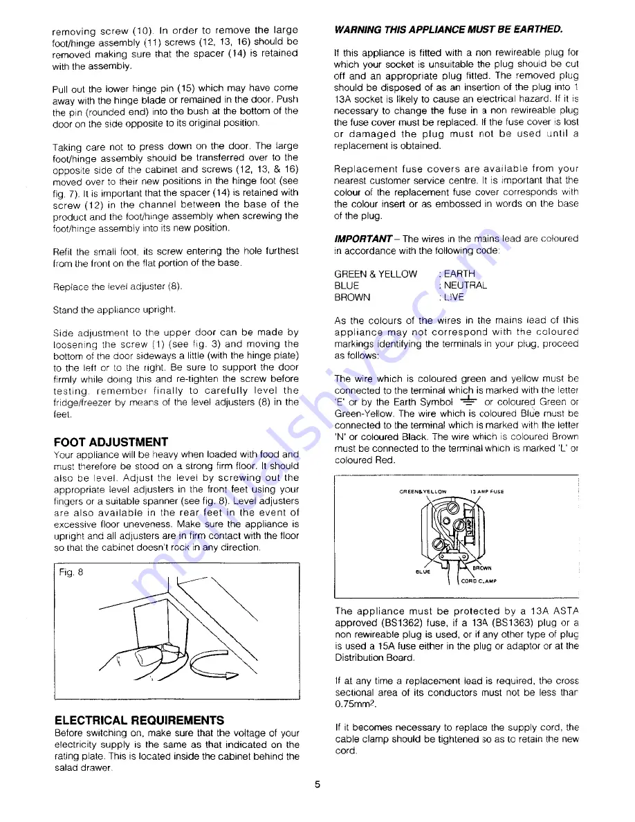 Electrolux ER2440D Instructions Manual Download Page 7