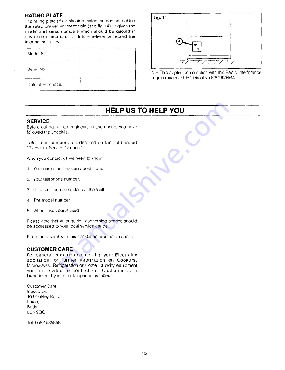 Electrolux ER2440D Instructions Manual Download Page 17