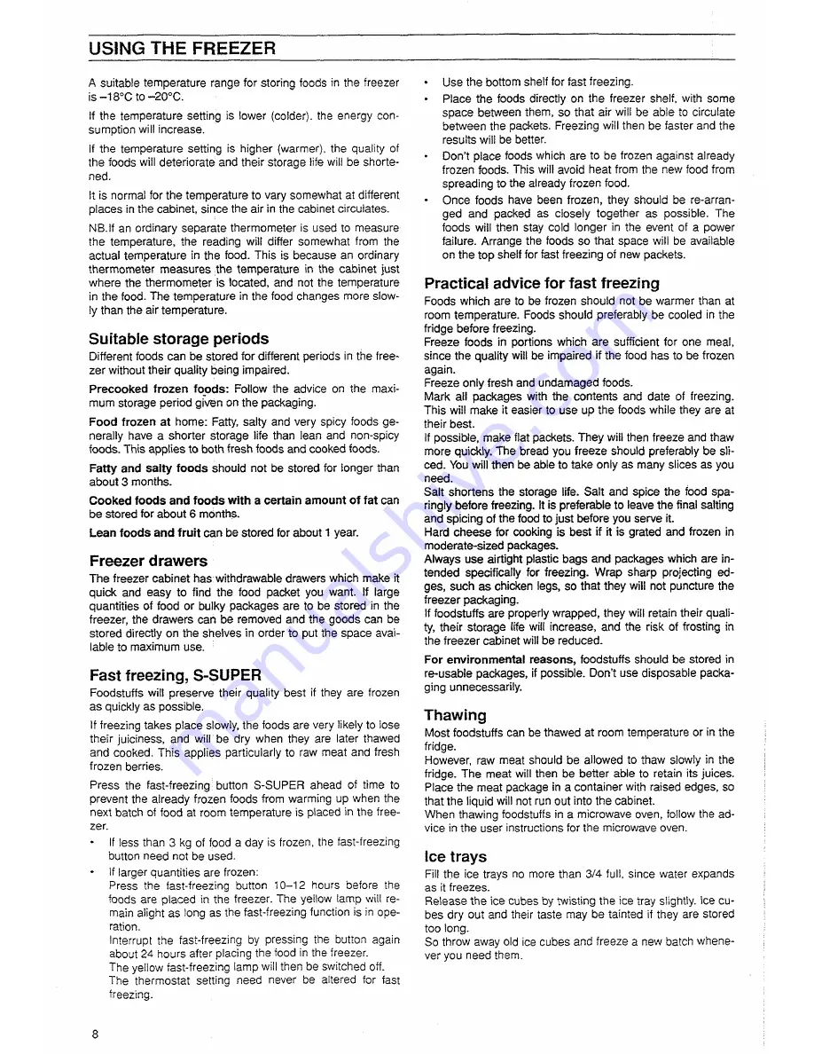 Electrolux ER3215B Instruction Booklet Download Page 8