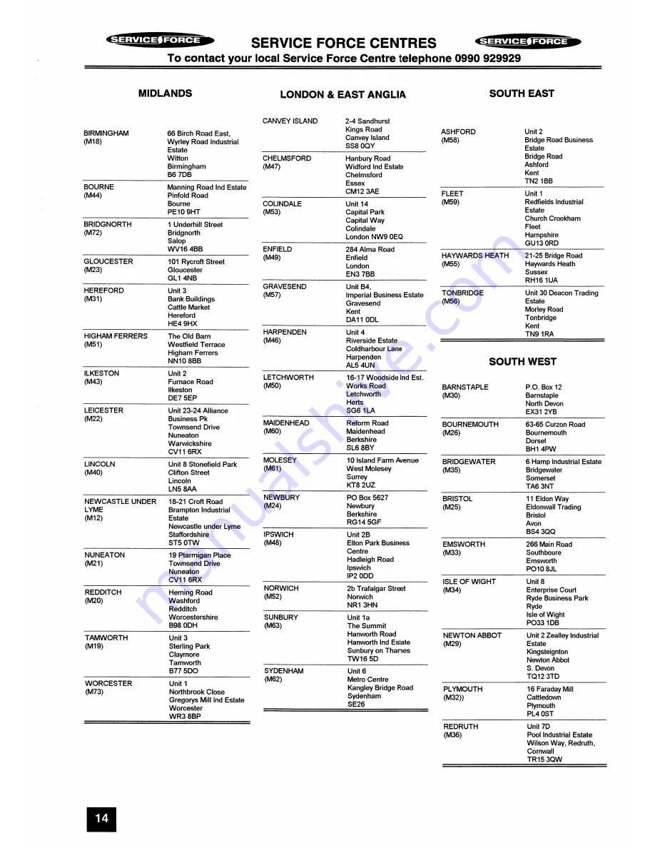 Electrolux ER6348T Installation And Instruction Manual Download Page 14