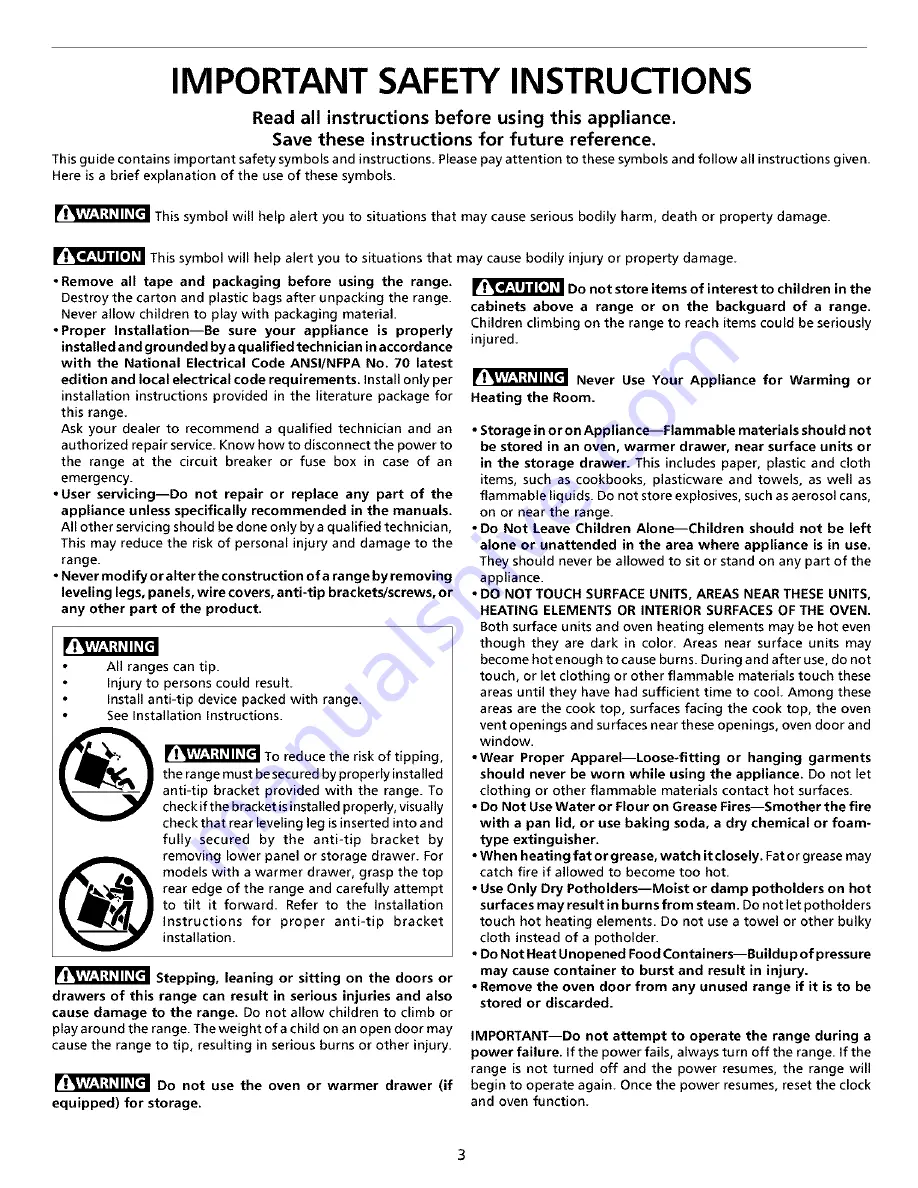 Electrolux ESIII Owner'S Manual Download Page 3