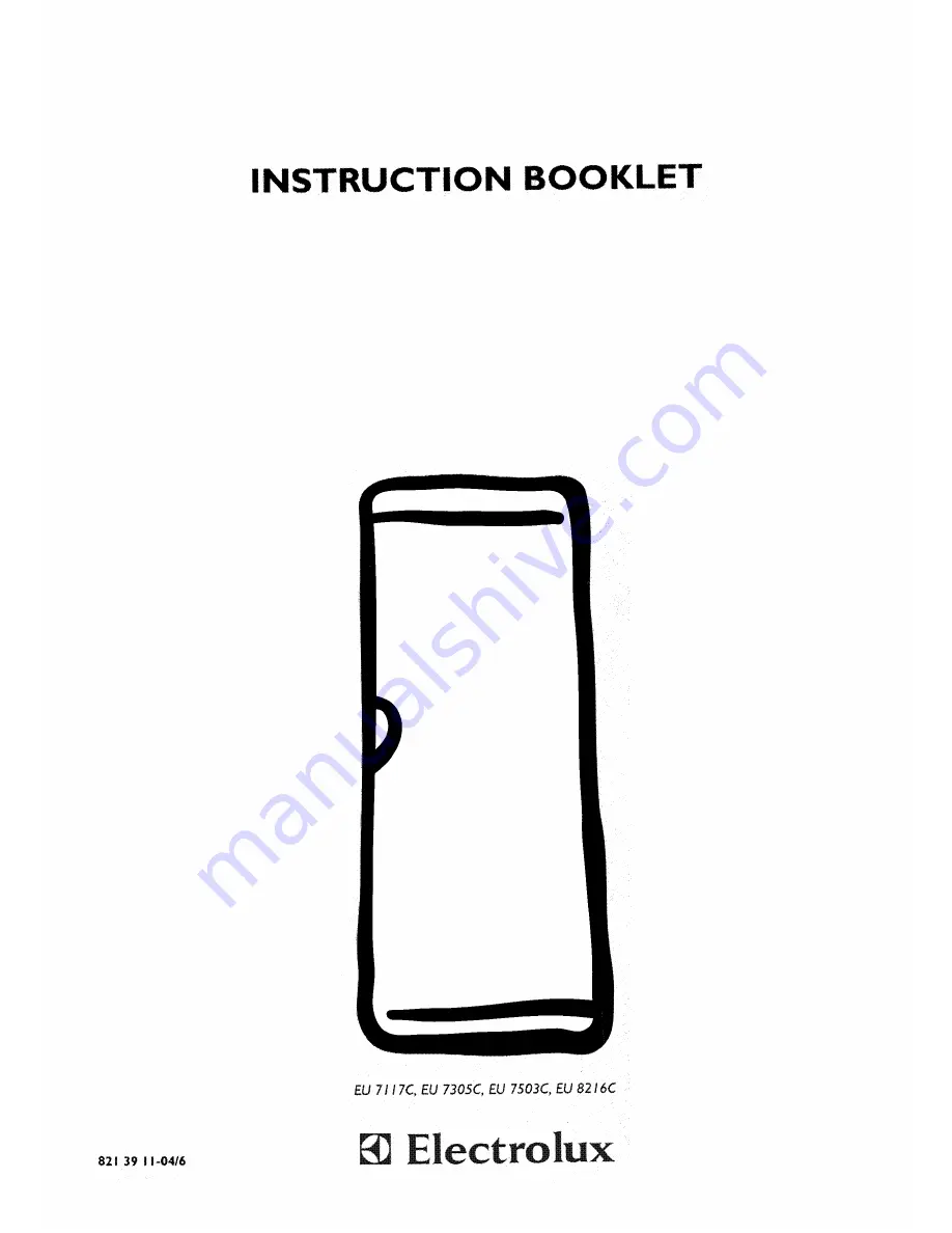 Electrolux EU 7117C Instruction Booklet Download Page 1