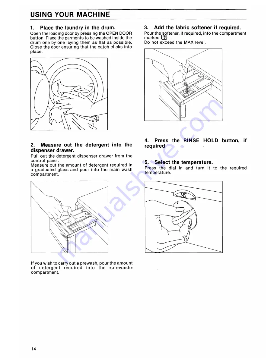 Electrolux EW 1232 W Installation And Instruction Manual Download Page 14