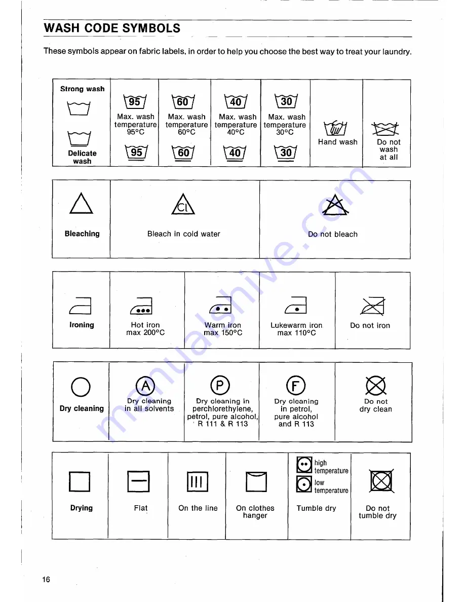 Electrolux EW 1246 W Скачать руководство пользователя страница 16