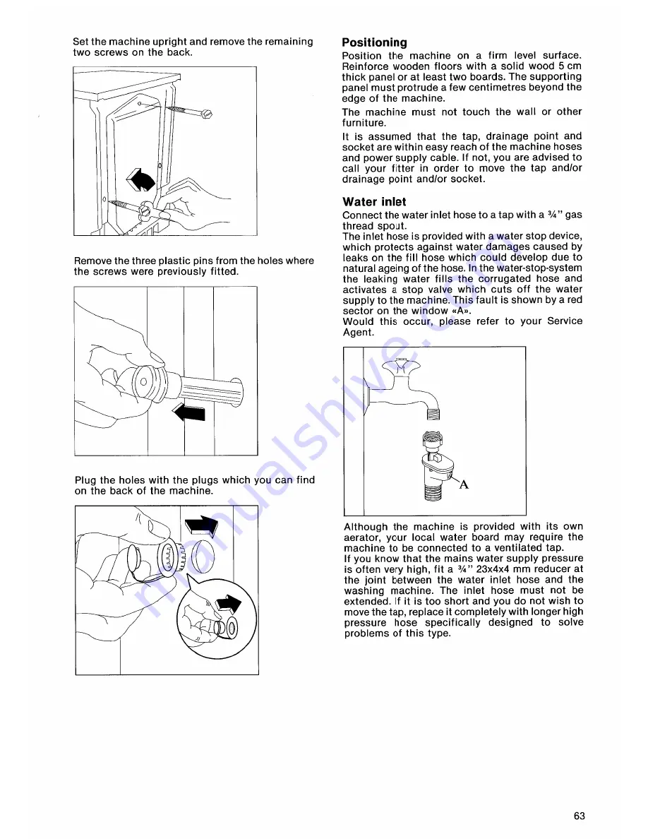 Electrolux EW 1547 F Installation And Instruction Manual Download Page 5