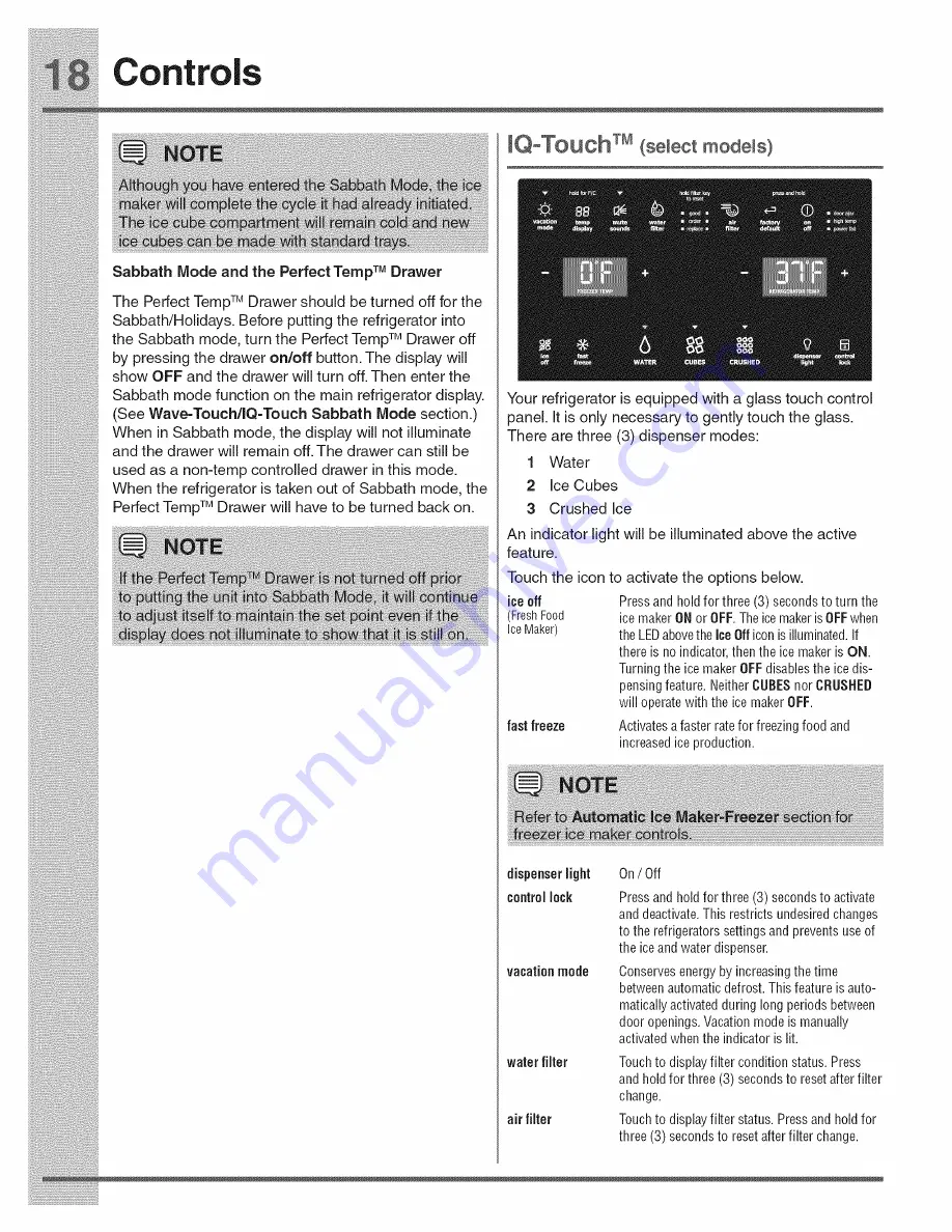 Electrolux EW23BC85KS3 Use And Care Manual Download Page 18