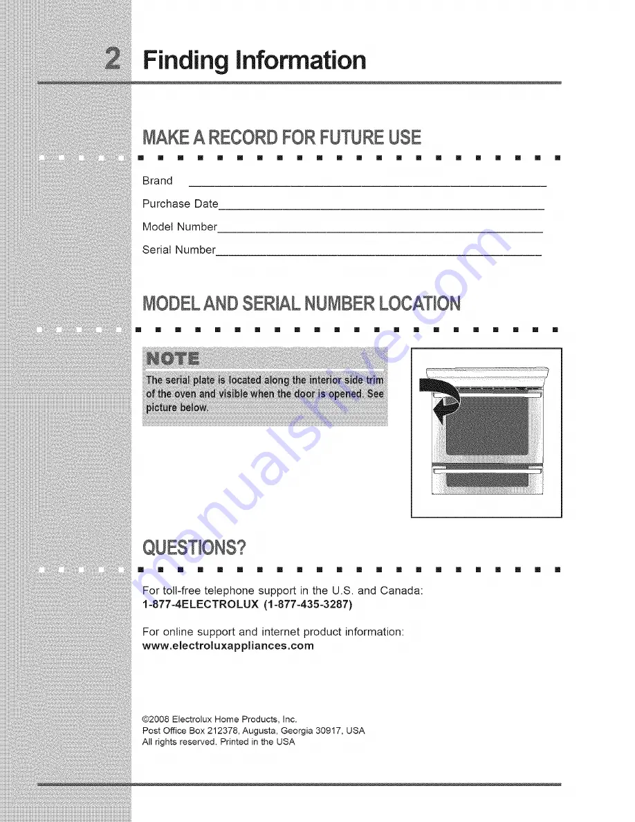 Electrolux EW30GS65GB1 Use & Care Manual Download Page 2