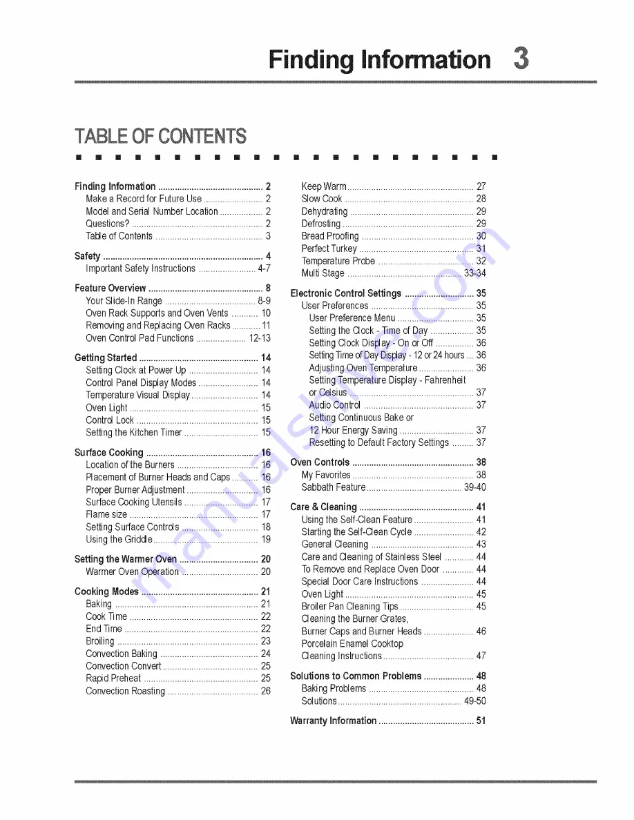 Electrolux EW30GS65GB5 Use & Care Manual Download Page 3