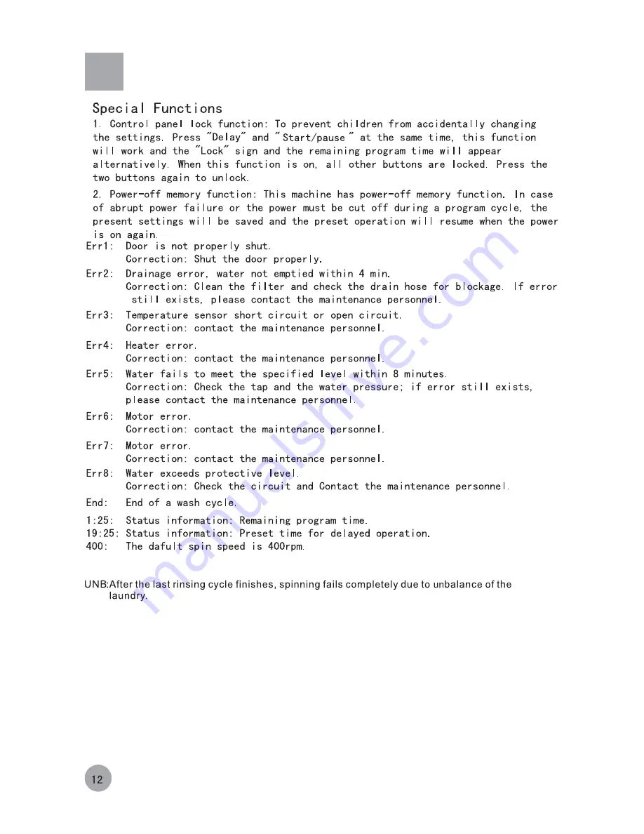 Electrolux EWF1070M User Manual Download Page 14