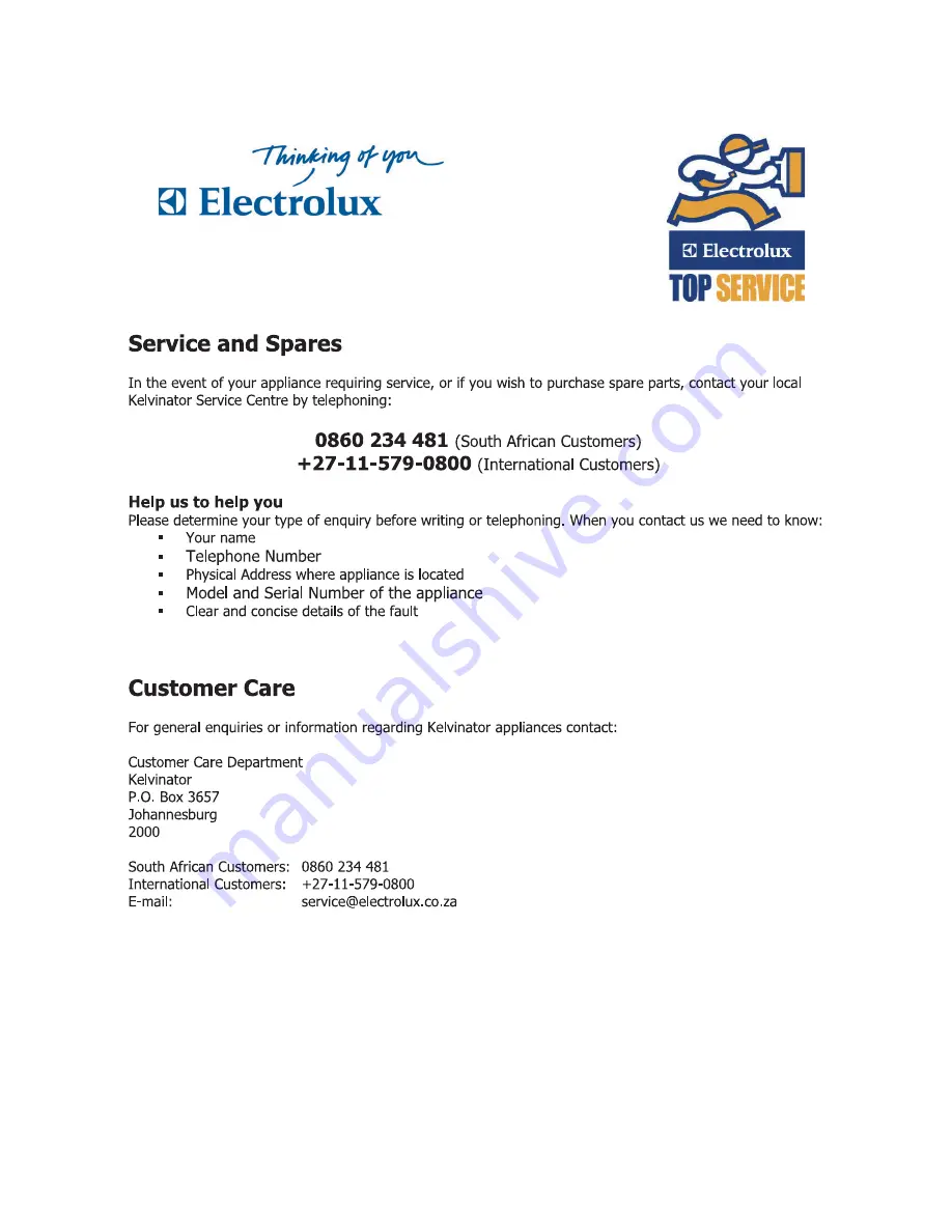 Electrolux EWF1070M User Manual Download Page 20