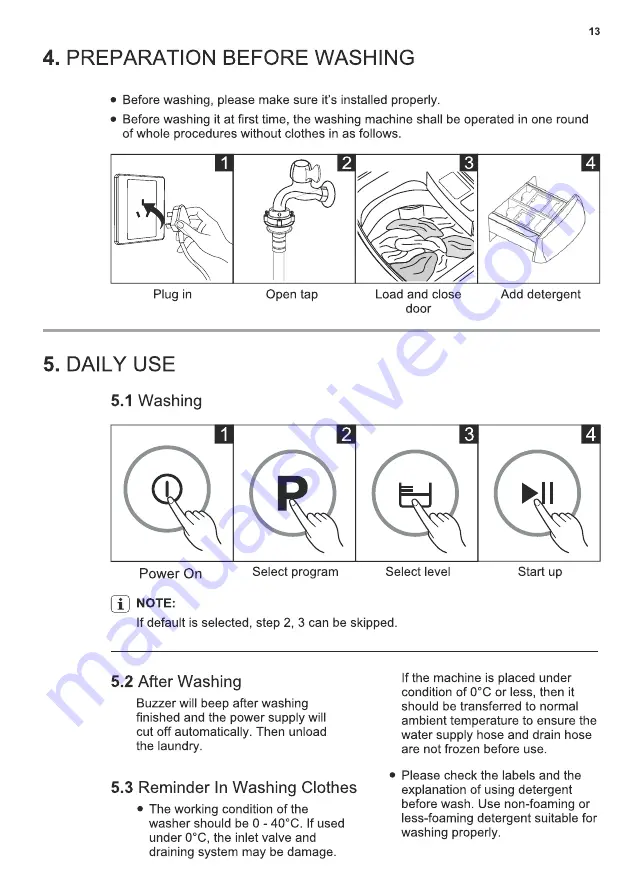 Electrolux EWT0H88H1WB Скачать руководство пользователя страница 13