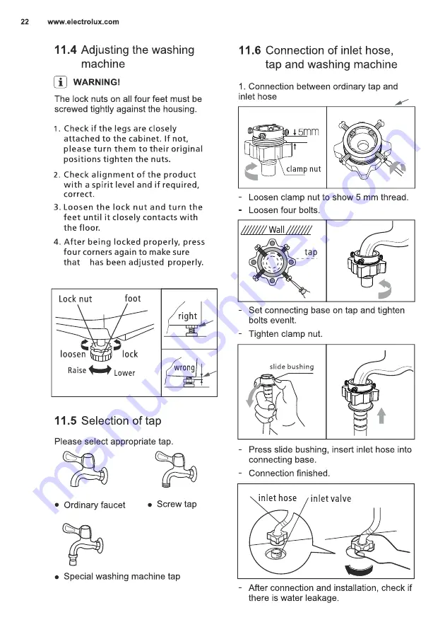 Electrolux EWT0H88H1WB User Manual Download Page 22