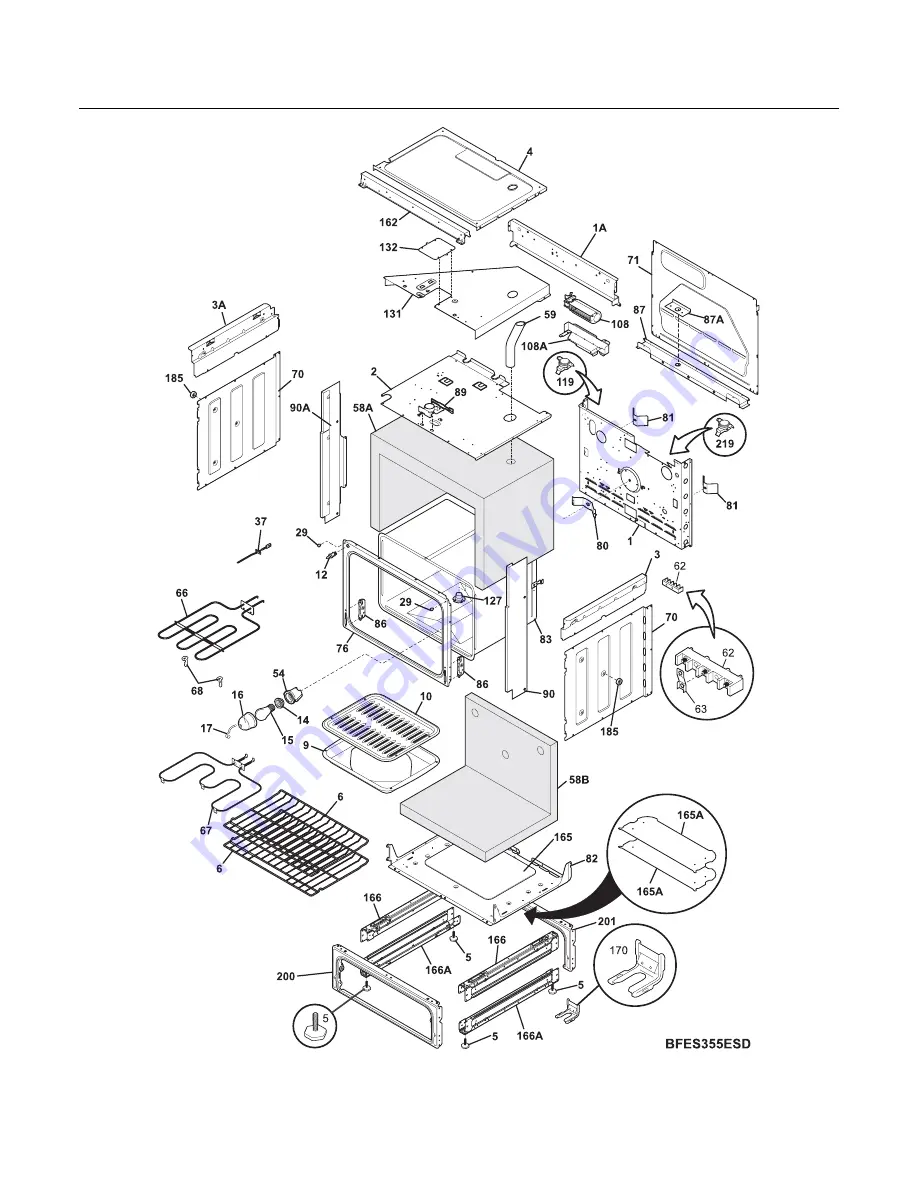 Electrolux Frigidaire FES355E Parts Catalog Download Page 4