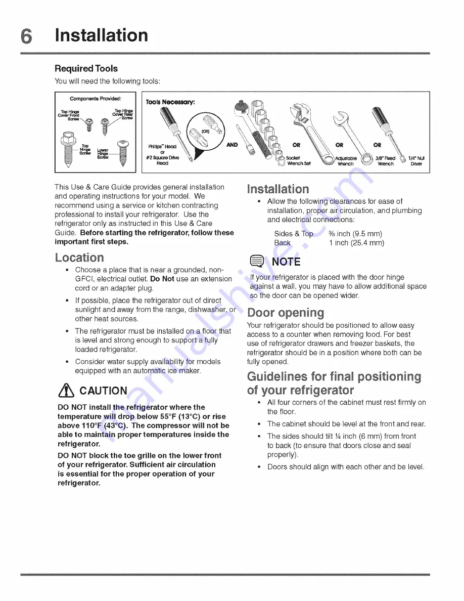 Electrolux ICON E23BC78IPS9 Use & Care Manual Download Page 6