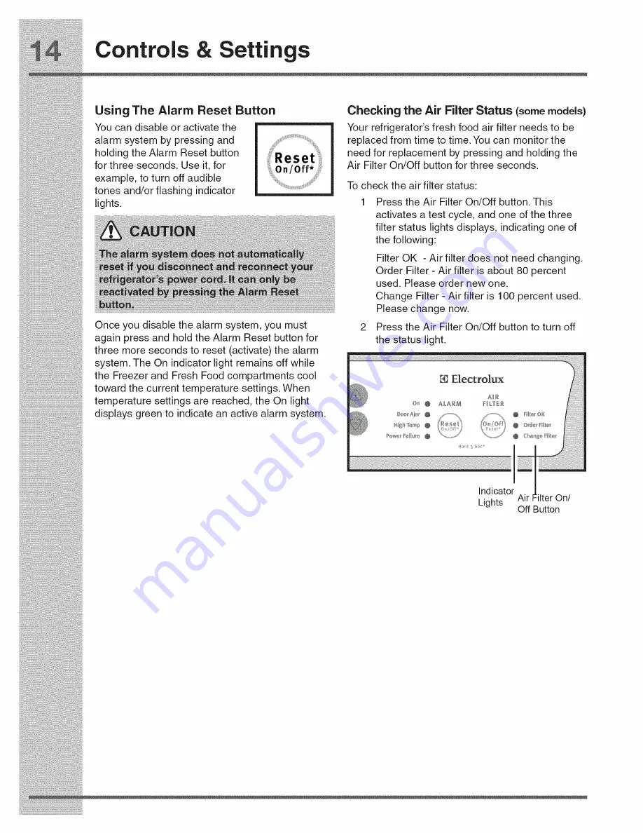 Electrolux Icon E23CS78HPS6 Use & Care Manual Download Page 14