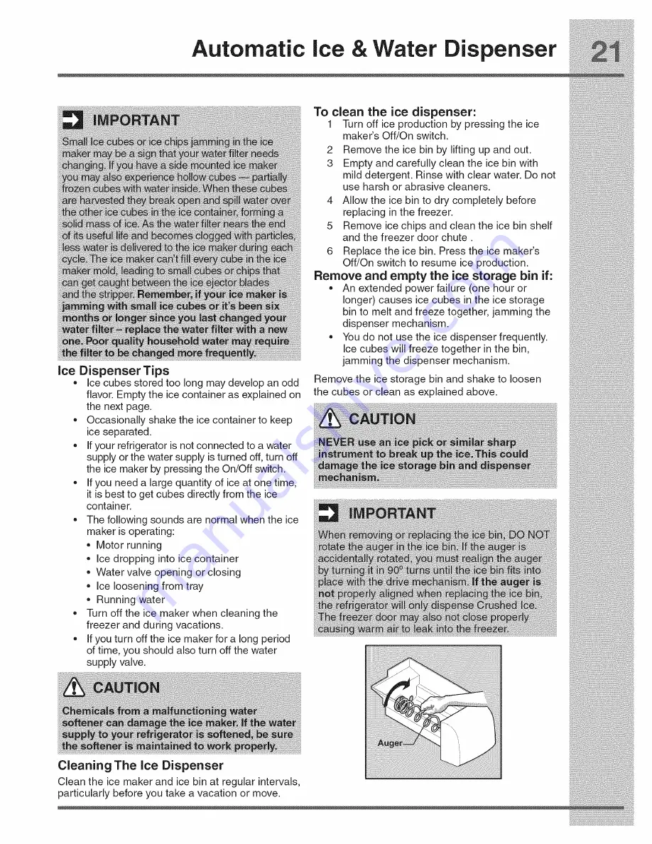 Electrolux Icon E23CS78HPS6 Use & Care Manual Download Page 21