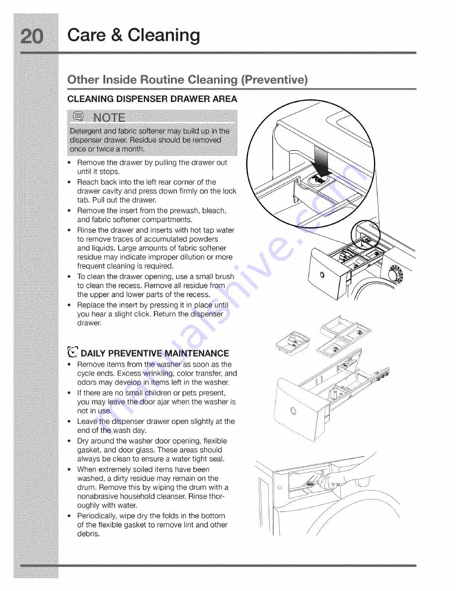 Electrolux IQ-Touch EIFLW50LIW0 Use & Care Manual Download Page 20