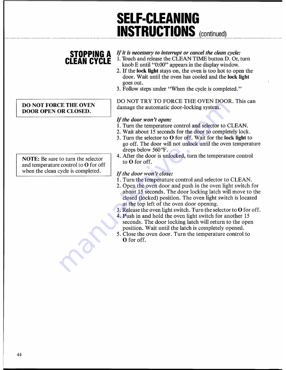 Electrolux KB969L Owner'S Manual Download Page 44