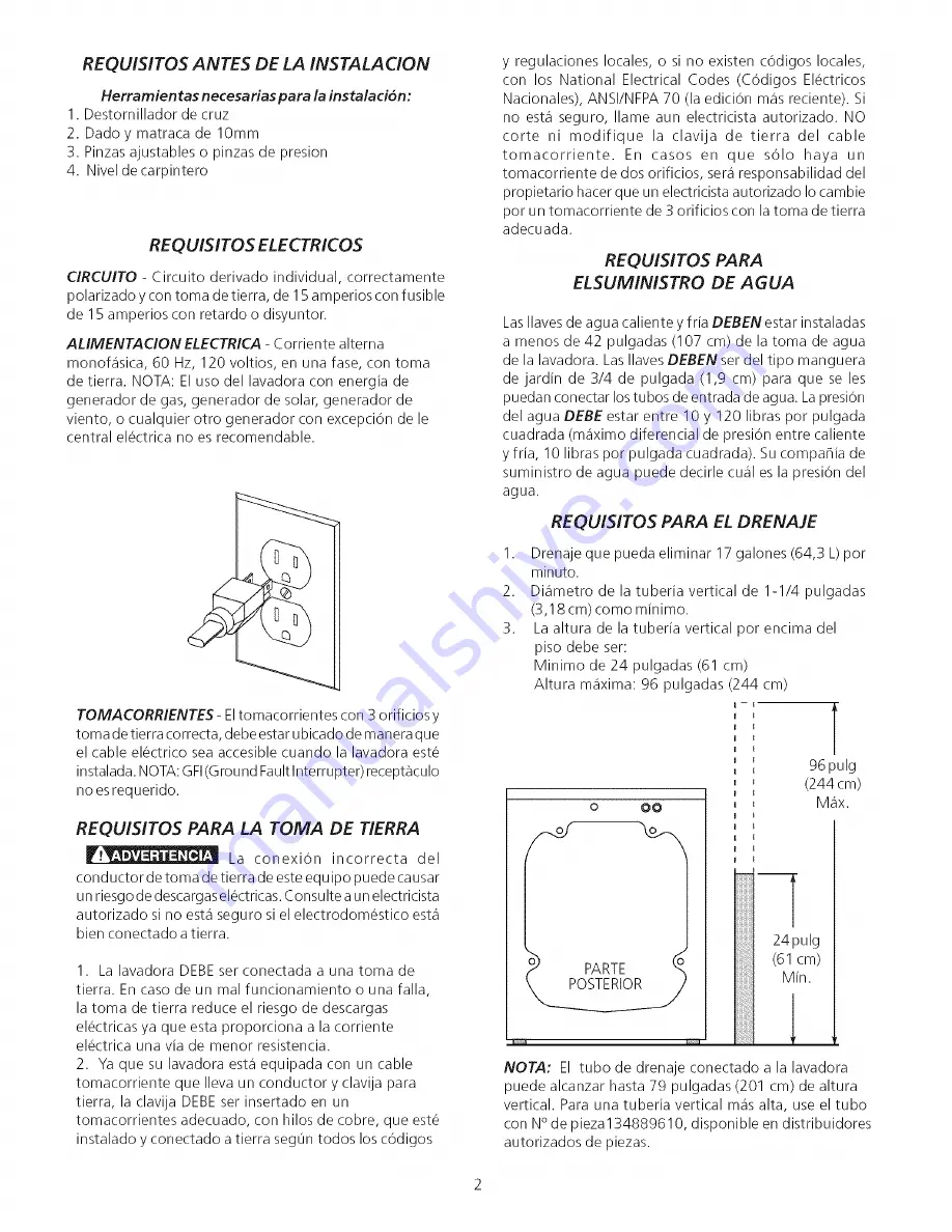 Electrolux LTF6700FS0 Скачать руководство пользователя страница 11