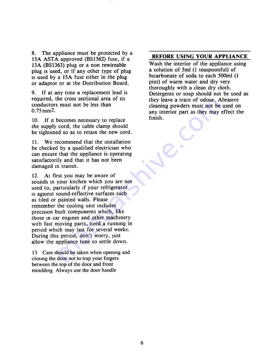 Electrolux RF 502 Instructions Manual Download Page 8