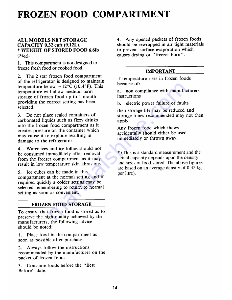 Electrolux RF 502 Instructions Manual Download Page 16