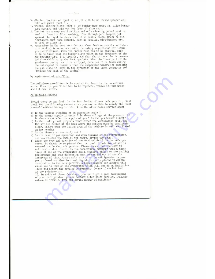 Electrolux RM 184 EGI + EGP Operating Instructions Manual Download Page 7