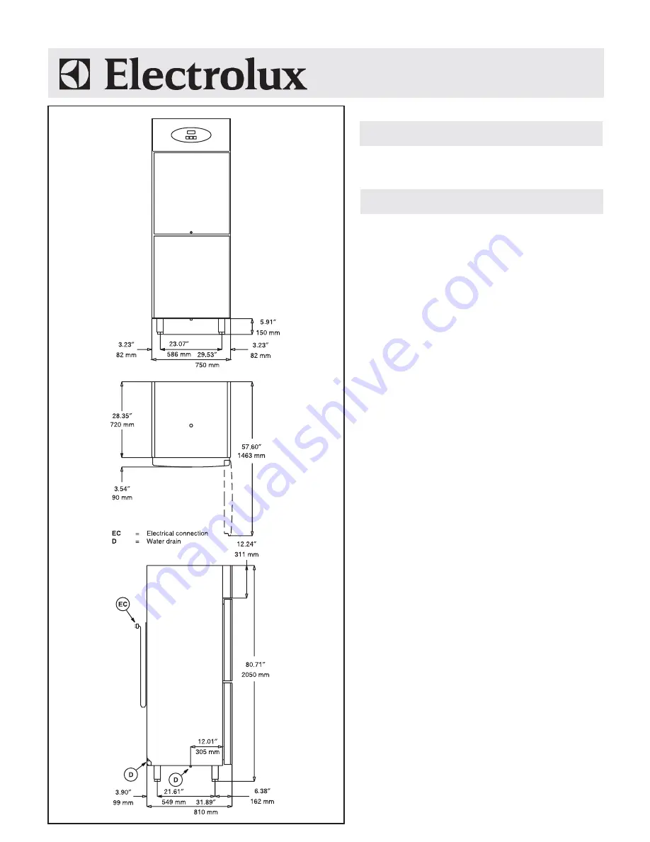 Electrolux SMART 726483 Specification Sheet Download Page 2