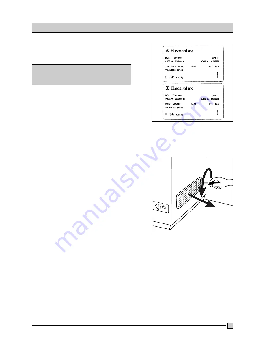 Electrolux TCW 1990 User Manual Download Page 5